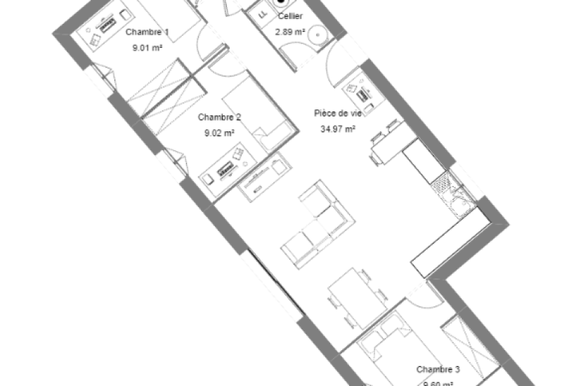plan intérieur 3 chambres[64]
